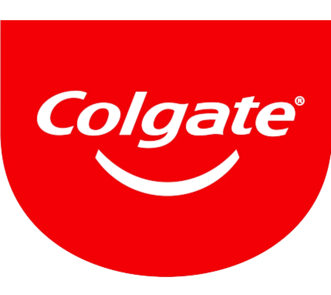 Red Colgate Logo with white smile