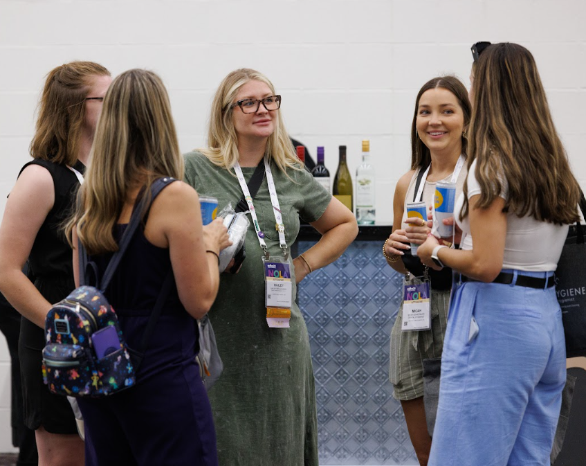 Young people engaged in conversation