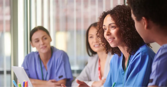 Dental team in office setting