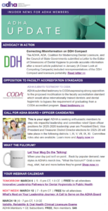 ADHA Update Newsletter image